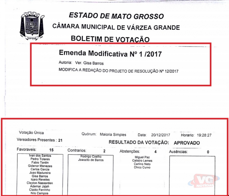 Votação emenda