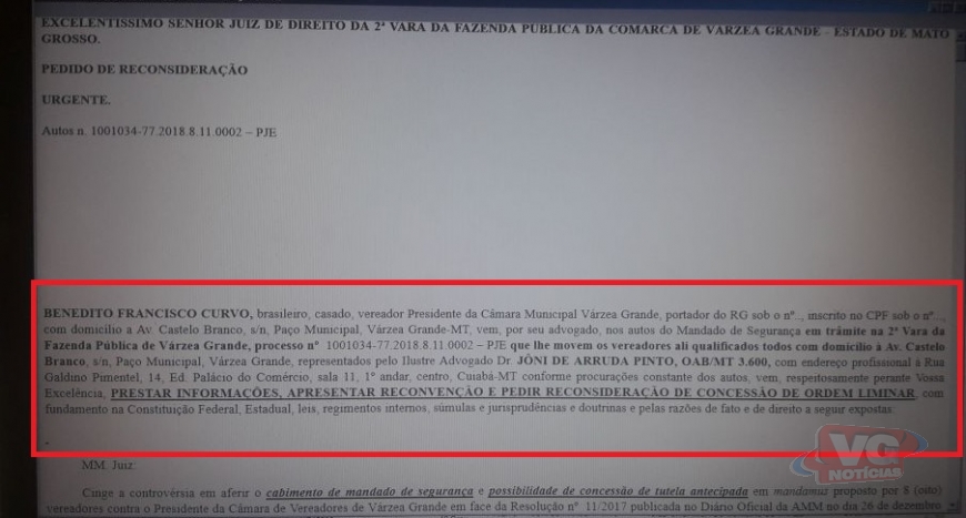 Pedido de reconsideração