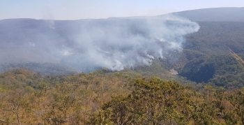 fogo em Parque Estadual 